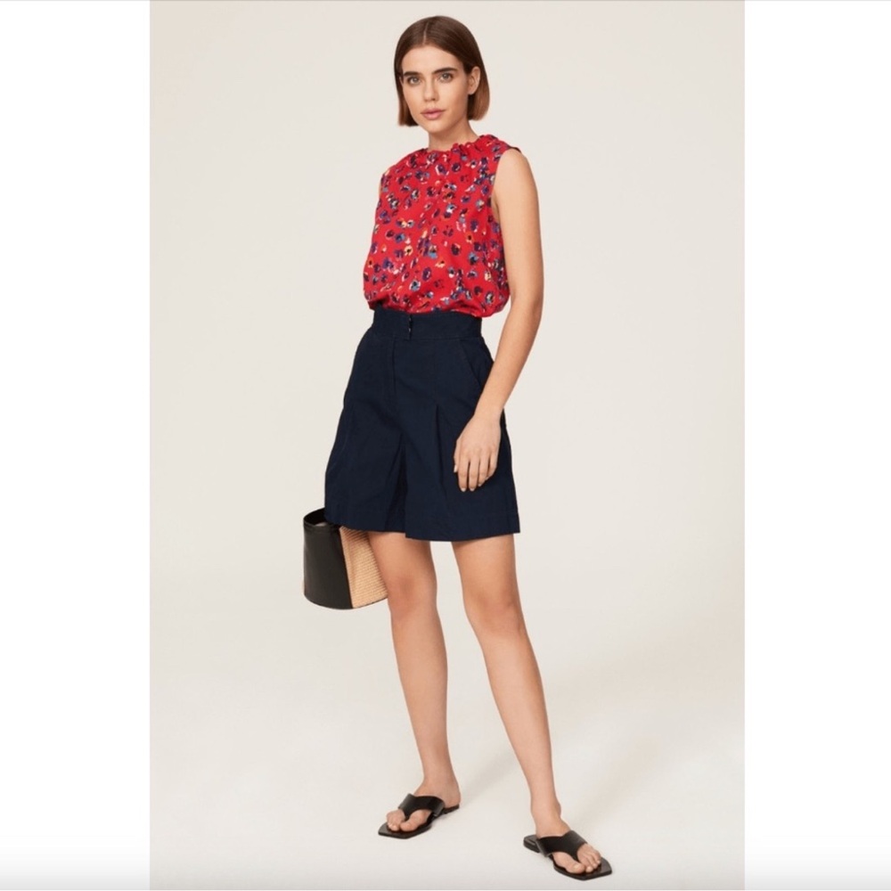 JASON WU Linen Blend High Waist Pleated